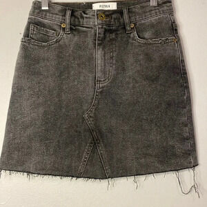 NWOT Pistola black rinse  Denim mini skirt size 27